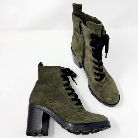 Frye Myra Lug Combat Boot in Olive Green - Picture 12 of 12